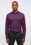 Eterna Performance Shirt Twill-Stretch Fine Check Pattern Dark Red