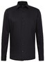 Eterna Performance Shirt Twill-Stretch Plain Color Easy Iron Black