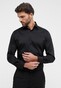 Eterna Performance Shirt Twill-Stretch Plain Color Easy Iron Black