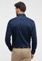 Eterna Performance Shirt Twill-Stretch Plain Color Easy Iron Navy