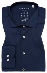 Eterna Performance Shirt Twill Stretch Plain Color Navy