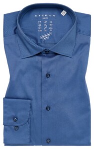 Eterna Performance Shirt Twill Stretch Plain Color Overhemd Smoke Blue