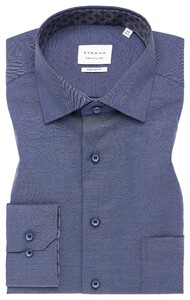 Eterna Pinpoint Micro Dot Cotton Non-Iron Overhemd Smoke Blue