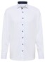 Eterna Pinpoint Oxford Cotton Non-Iron Classic Kent Longer Sleeve Overhemd Wit