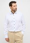 Eterna Pinpoint Oxford Cotton Non-Iron Classic Kent Longer Sleeve Overhemd Wit