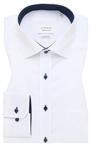 Eterna Pinpoint Oxford Cotton Non-Iron Classic Kent Overhemd Wit