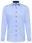 Eterna Pinpoint Oxford Cotton Non-Iron Overhemd Blauw