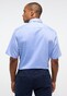 Eterna Pinpoint Oxford Short Sleeve Cotton Non-Iron Overhemd Blauw