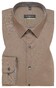 Eterna Plain Color Poplin Non-Iron Mini Kent Subtle Details Overhemd Walnut