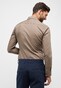 Eterna Plain Color Poplin Non-Iron Mini Kent Subtle Details Overhemd Walnut