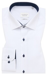 Eterna Plain Pinpoint Oxford Non-Iron Classic Kent Overhemd Wit