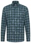 Eterna Premium 1863 Flanel Check Classic Button-Down Easy-Iron Overhemd Jade