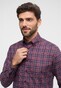 Eterna Premium 1863 Flanel Check Classic Button-Down Easy-Iron Overhemd Wijnrood