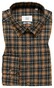 Eterna Premium 1863 Flanel Check Mini Button-Down Overhemd Zwart-Bruin