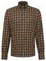 Eterna Premium 1863 Flanel Check Mini Button-Down Overhemd Zwart-Bruin