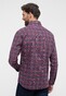 Eterna Premium 1863 Flannel Check Classic Button-Down Easy-Iron Shirt Wine Red