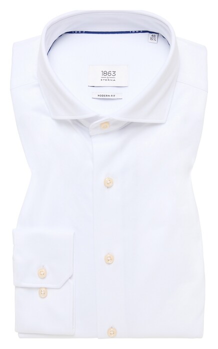 Eterna Premium 1863 Jersey Mercerized Cotton Non-Iron Luxury Softness Shirt White