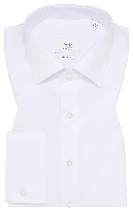 Eterna Premium 1863 Luxury Cotton Two-Ply French Cuffs Shirt White