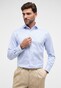 Eterna Premium 1863 Luxury Striped Two-Ply Cotton Twill Shirt Light Blue