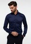 Eterna Premium 1863 Luxury Twill Two-Ply Non-Iron Cotton Shirt Dark Evening Blue