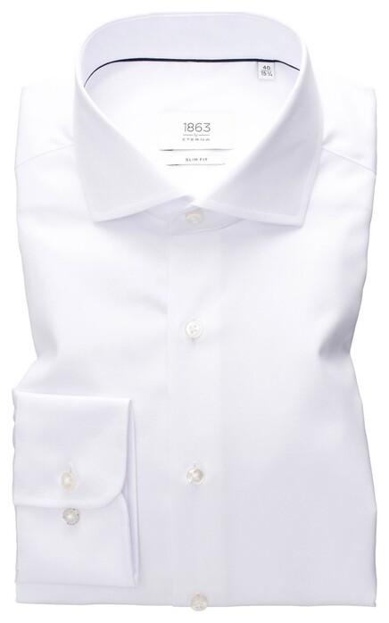 Eterna Premium 1863 Luxury Twill Two-Ply Non-Iron Cotton Shirt White