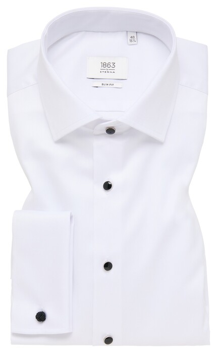 Eterna Premium 1863 Luxury Two-Ply Soft Cotton French Cuffs Shirt White