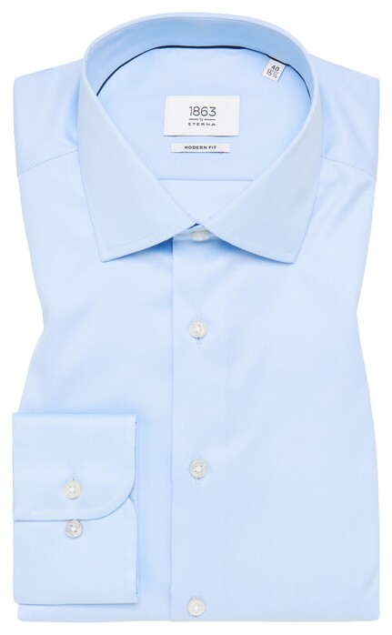 Eterna Premium 1863 Luxury Two-Ply Twill Shirt Light Blue