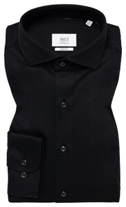 Eterna Premium 1863 Soft Jersey Plain Color Mercerized Cotton Non-Iron Shirt Black