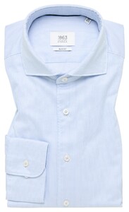 Eterna Premium 1863 Striped Luxury Two-Ply Cotton Easy-Iron Overhemd Licht Blauw