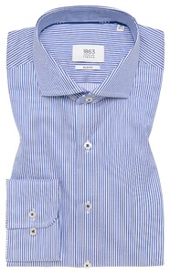 Eterna Premium 1863 Striped Two-Ply Cotton Non-Iron Shirt Sky Blue