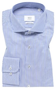 Eterna Premium 1863 Striped Two-Ply Twill Non-Iron Shirt Sky Blue