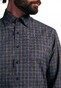 Eterna Premium 1863 Super Soft Flanel Classic Button-Down Overhemd Donker Blauw