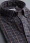 Eterna Premium 1863 Super Soft Flanel Classic Button-Down Overhemd Donker Blauw