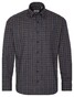 Eterna Premium 1863 Super Soft Flanel Classic Button-Down Overhemd Donker Blauw