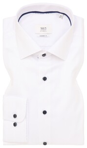 Eterna Premium 1863 Two-Ply Cotton Luxury Non-Iron Twill Overhemd Wit