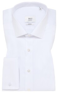 Eterna Premium 1863 Two-Ply Twill French Cuffs Gala Kent Collar Shirt White