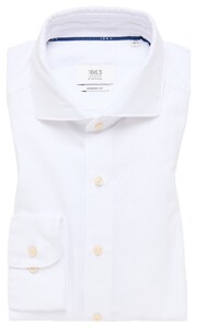 Eterna Premium 1863 Uni Color Cotton Linnen Twill Overhemd Wit