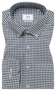 Eterna Premium 1863 Uni Twill Check Classic Button Down Overhemd Jade