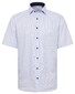 Eterna Short Sleeve Micro Structure Pattern Modern Kent Overhemd Licht Blauw