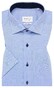 Eterna Short Sleeve Pinpoint Oxford Cotton Non-Iron Classic Kent Overhemd Blauw