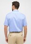 Eterna Short Sleeve Pinpoint Oxford Cotton Non-Iron Classic Kent Overhemd Blauw