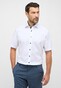 Eterna Short Sleeve Pinpoint Oxford Cotton Non-Iron Classic Kent Overhemd Wit