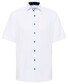 Eterna Short Sleeve Pinpoint Oxford Cotton Non-Iron Classic Kent Overhemd Wit