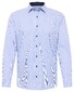 Eterna Striped Twill Cotton Non-Iron Modern Kent Shirt Blue