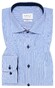 Eterna Striped Twill Non-Iron Cotton Classic Kent Shirt Blue