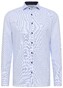 Eterna Texture Cotton Non-Iron Shark Collar Overhemd Licht Blauw