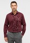 Eterna Texture Non-Iron Cotton Shark Collar Overhemd Bordeaux