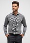 Eterna Texture Non-Iron Cotton Shark Collar Shirt Grey