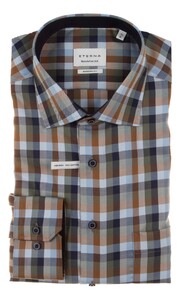 Eterna The Heritage Check Shirt Blue-Brown
