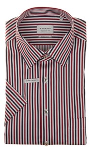 Eterna The Heritage Stripe Shirt Overhemd Blauw-Rood
